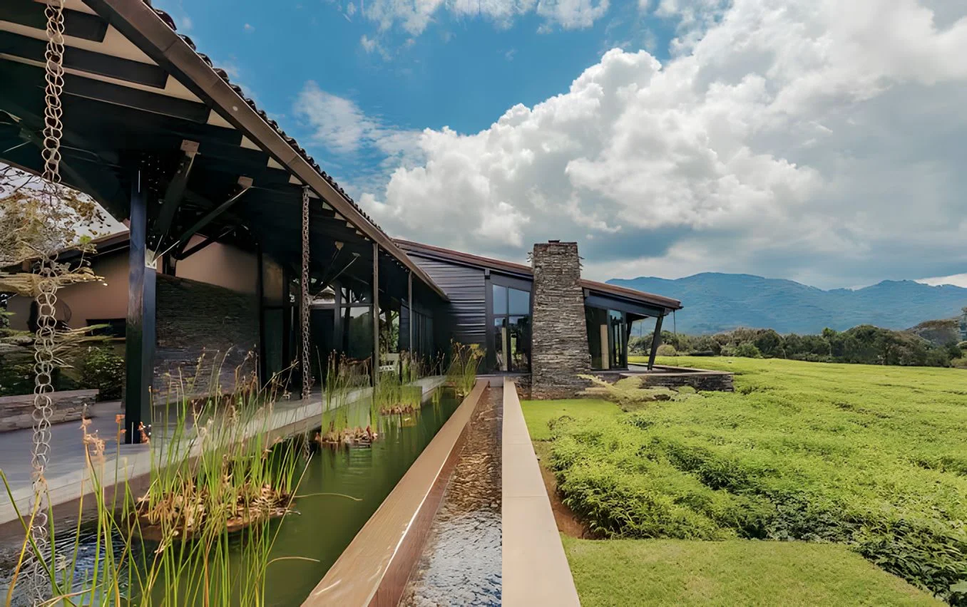 Forest lodge architecture in Rwanda